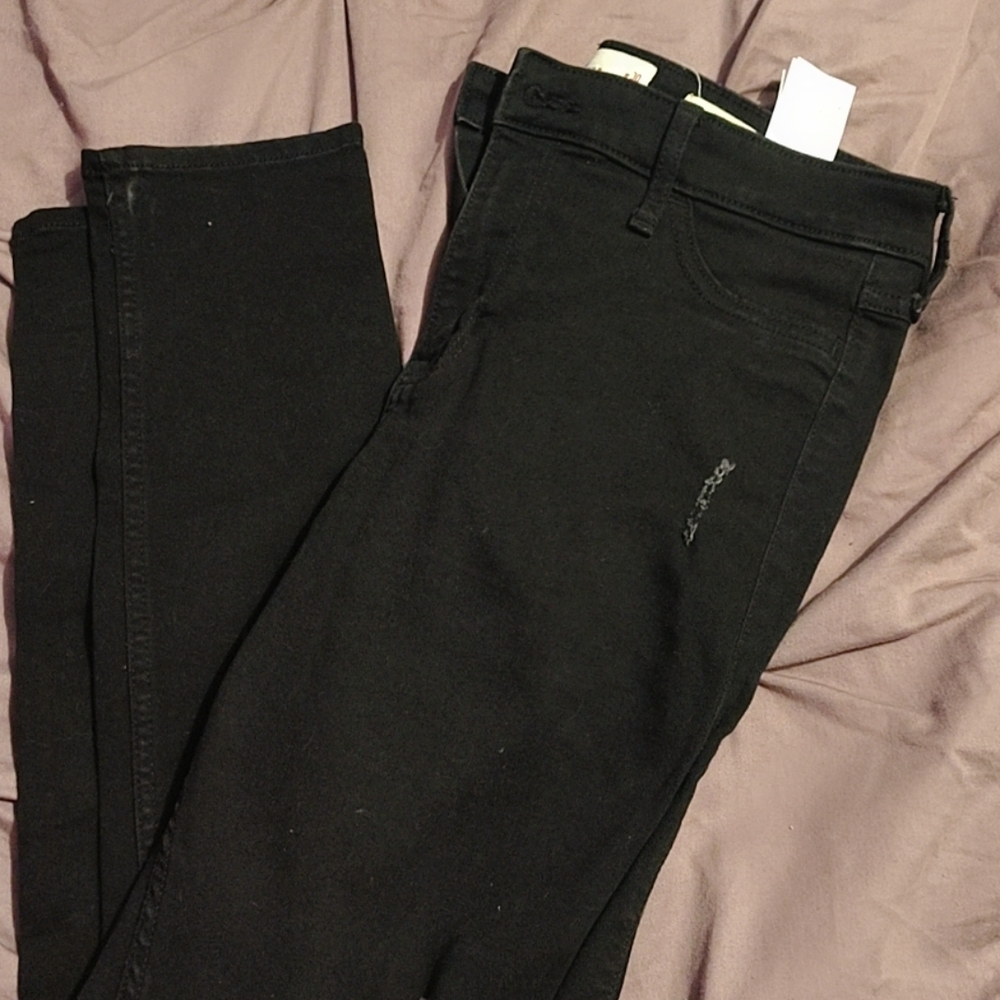 Hollister Women's Jet Black Skinny Jeans